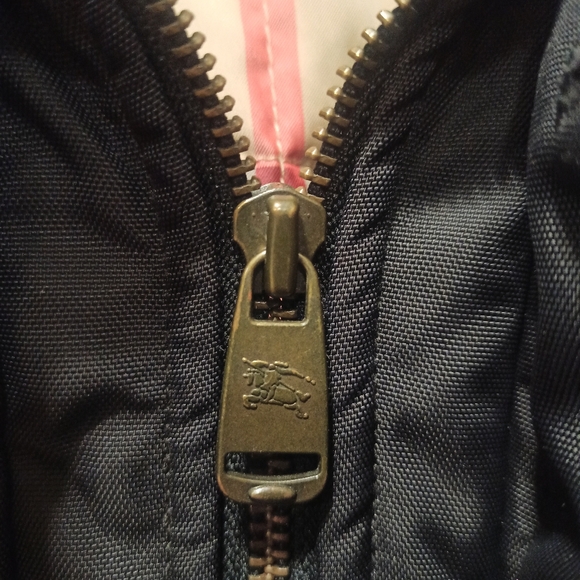 Burberry men's black puffer parka lining long coat SZ XL - Picture 6 of 16